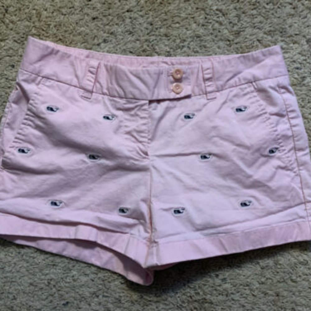 Vineyard Vines Women's Shorts Size 0 Pink with Whales